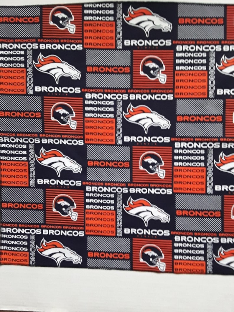 Denver Broncos NFL Bandana 22x22 100 Cotton Licensed Fabric Etsy