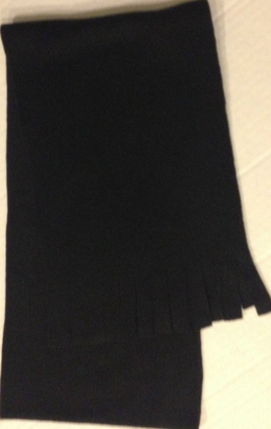 Black Fleece Scarf 8 Wide X 60 Long Etsy