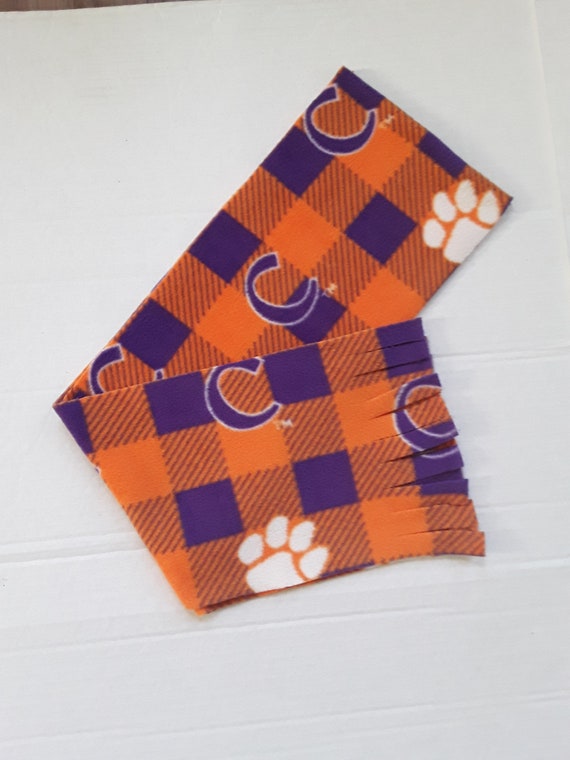 PLAID BLACK//GOLD FLEECE SCARF-HANDMADE 8/"x60/" NFL PITTSBURGH STEELERS