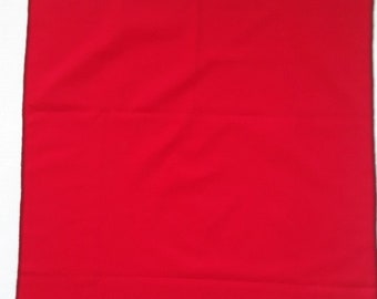 Red Bandana with Black Trim Threadings - 100& Cotton - 22"x22"