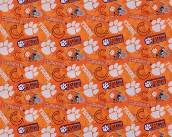 By-the-Yard Fabric - Clemson Tigers - 100% Coton - Tissu sous licence