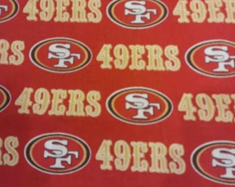 San Francisco 49ers NFL Handmade Bandana - 22"Long x 22" Wide - 100% Cotton - Licensed Fabric