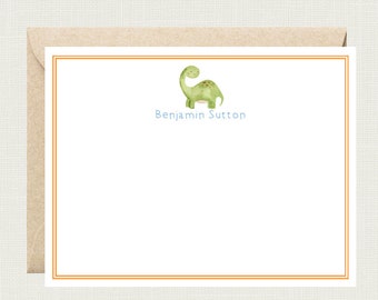 Personalized Stationery Set for Boys | Animal Stationary | Dinosaur Thank You Cards | Dinosaur Baby Shower | Dinosaur Stationary KS-4212