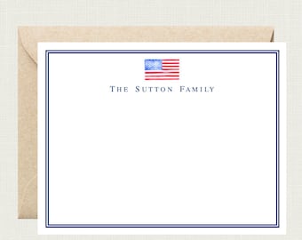 Patriotic Stationery | Patriotic Stationary | Patriotic Note Cards | Patriotic Gifts | American Flag Stationary USA Flag AS-1626