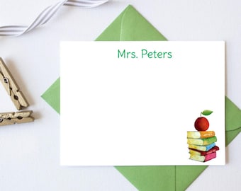 Personalized Teacher Gifts | Personalized Teacher Stationary | Teacher Stationery | Back to School Gifts | Teacher Notecards |  AS-1705