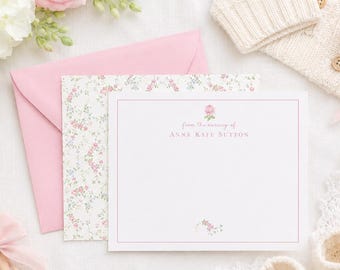 Personalized Floral From the Nursery of Cards | Floral Notes | Floral Stationery | Stationary | Baby Girl Thank You | Floral Baby Shower