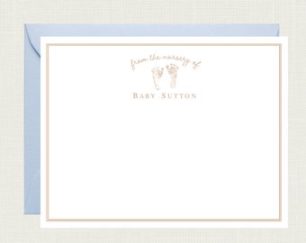 Baby Feet Thank You Cards | Baby Shower Thank You Cards | Baby Shower Gift | Baby Stationery | From the Nursery of Baby Thank You BS-3101-C