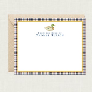 Personalized Mallard Duck Stationary for Men |  Duck Stationery for Men |  Hunting GIfts for Men | Father&#39;s Day Gift | Gifts for Him AS-1811
