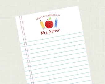 Teacher Notepad | Teacher Note Pad | Teacher Notes | Teacher Notepad Personalized | Teacher Gifts | Teacher Christmas Gifts  ANO-1703