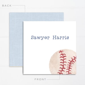 Boys Calling Cards Kids Calling Cards Baseball Gift Tags Mommy Calling Cards Playdate Cards Mommy Cards BCO-4221b image 1