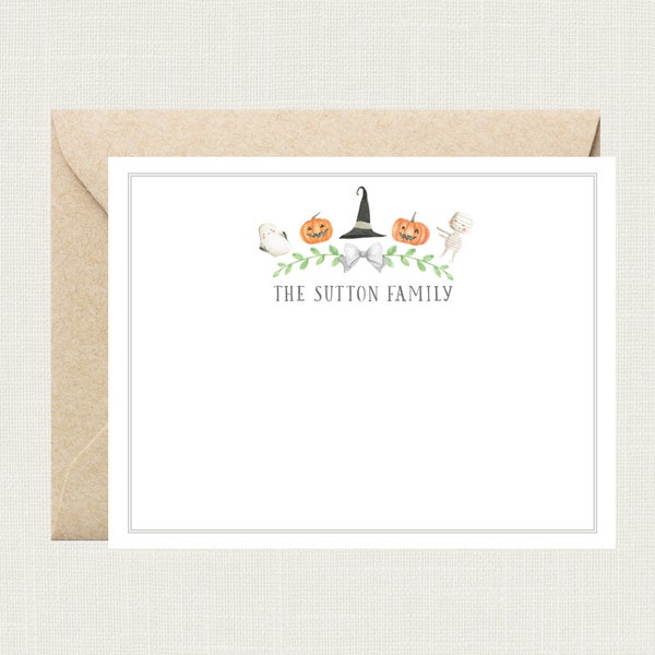 Personalized Fall Stationary | Fall Stationery Set | Halloween Note Cards | Halloween Thank You Cards | Fall Gifts Autumn Notecards AS-2201