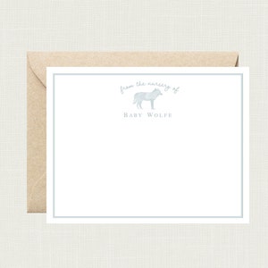 Wolf Baby Shower Thank You Cards | Woodland Baby Shower Boy | Woodland Baby Shower Girl | Gender Neutral Baby Shower  CSF-1712 BS-3126