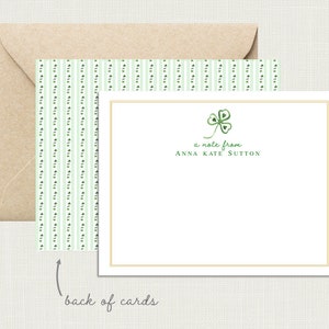 Personalized Clover Stationery | Personalized Clover Stationary | Clover Gifts | Clover Note Cards | St. Patricks Day Gifts | St. Pats Day