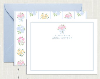 Personalized Floral Stationery | Floral Note Cards | Flower Stationery | Monogram Stationary | Monogram Floral Notecards | Floral GIfts