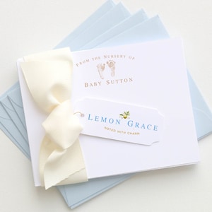 Baby Feet Thank You Cards | Baby Shower Thank You Cards | Baby Shower Gift | Baby Stationery | From the Nursery of Baby Thank You BS-3101-A