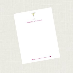 Martini Notepad | To Do List Notepad | Custom Memo Pad | Personalized Notepad | Personalized Note Pads | To Do Notepad | Stylish Notepads