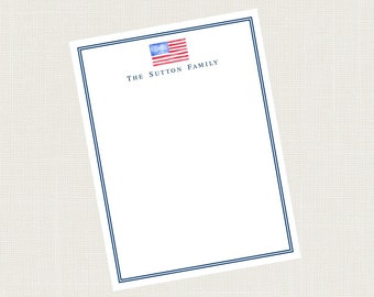 Patriotic Stationery | Patriotic Stationary | Patriotic Notepad | Patriotic Gifts | American Flag Stationary | Flag Memo Pad | ANO-1626