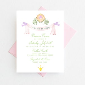 Princess Birthday Invitation | Princess Baby Shower Invitation | Princess Invite | Princess First Birthday Invitation