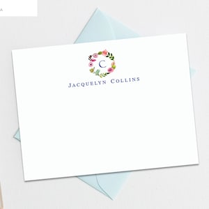 Personalized Note Cards Monogrammed Stationary Monogram Stationery Custom Stationary Personalized Stationery  AS-1645