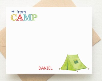 Personalized CAMP Stationery Set | Camp Stationary | Summer Camp Note Cards | Camp Notes | Notes from Camp KS-4234