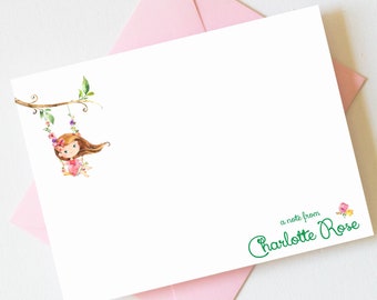 Personalized Stationery Set for Girls | Childrens Stationary | Personalized Stationary | Girls Stationary | Pen Pal Notes  KS-4033