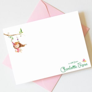 Personalized Stationery Set for Girls | Childrens Stationary | Personalized Stationary | Girls Stationary | Pen Pal Notes  KS-4033