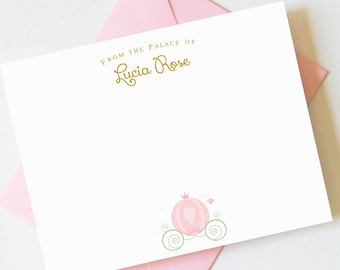 Princess Thank You Cards | Personalized Girls Stationery | Personalized Stationary Set |  Baby Stationary | Gift for Girls KS-4022