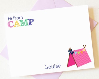 Personalized CAMP Stationery Set | Girl Camp Notes | Camp Stationary | Summer Camp Note Cards | Childrens Stationary KS-4023