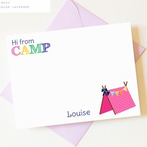 Personalized CAMP Stationery Set | Girl Camp Notes | Camp Stationary | Summer Camp Note Cards | Childrens Stationary KS-4023