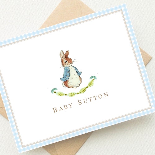 Peter Rabbit Baby Shower Thank You Cards Peter Rabbit - Etsy