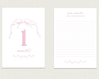 Baby Milestone Cards | Baby Monthly Milestone Cards | Baby Milestone Picture Cards | Lemon Grace Baby Cards | Newborn Gift