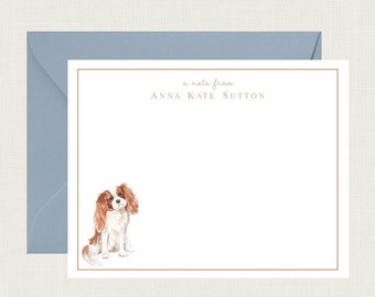 Personalized Dog Stationary | Cavalier King Charles Stationery | Cavalier King Charles Spaniel Cards | Cavalier King Charles Gifts