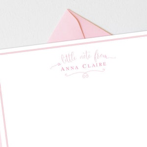 Monogrammed Stationary Kids | Note Cards for Girls | Stationary for Girls | Girls Stationery | Monogrammed Girl Gifts  | Girl Note KS-4015