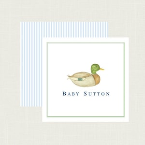 Mallard Duck Baby Shower Party Favor Cards | Duck Baby Shower | Hunting Baby Shower | Mallard Duck Calling Cards | Gift Enclosure Cards