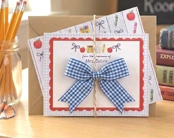 Personalized Teacher Notes | Teacher Gifts | School Note Cards | Teacher Christmas Gifts | Back to School Gifts  AS-2363