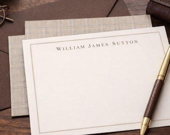 Personalized Stationery for Men | Personalized Note Cards with Envelopes for Men | Corporate Gifts | Father's Day Gift AS-2359