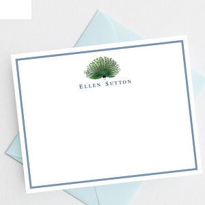 Peacock Stationery | Peacock Stationary | Peacock Gifts | Feather Stationery | Personalized Note Cards with Envelopes  AS-1625