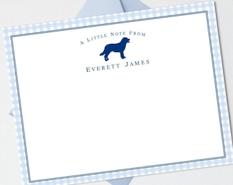 Personalized Dog Stationary | Personalized Dog Stationery | Personalized Dog Note Cards for Boys | Dog Notecards | Dog Thank You KS-4208