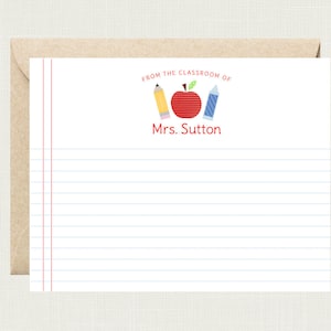 Personalized Teacher Notes | Personalized Teacher Gifts | Teacher Stationery | Teacher Christmas Gifts | Teacher Gifts  Lemon Grace AS-1703