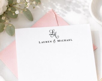 Personalized Wedding Thank You Cards | Custom Stationery Set, Bridal Shower Notes AS-1901