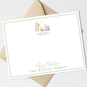 Personalized Christmas Stationery | Personalized Christmas Stationary Nativity Christmas Note Cards Christmas Family Thank You Cards AS-2103