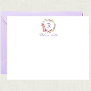 Personalized Floral Stationery | Personalized Stationary | Bird Stationary | Bird Notecards | Bird Gifts | Monogram Note Cards AS-1646