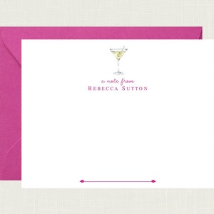Personalized Martini Stationery | Personalized Stationary | Martini Note Cards | Martini Notecards | Martini Gifts | AS-1637