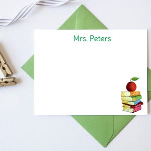 Personalized Teacher Gifts | Personalized Teacher Stationary | Teacher Stationery | Back to School Gifts | Teacher Notecards |  AS-1705