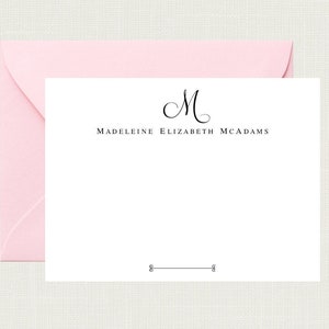 Personalized Calligraphy Script Stationery | Personalized Stationary | Calligraphy Stationary | Classy Notecards | Thank You Cards AS-1660
