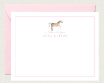 Girls Horse Stationery Set | Girls Equestrian Stationary | Horse Notecards | Equestrian Notecards | Horse Thank You Cards | Horse Gift