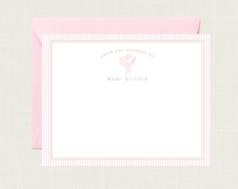 Personalized Baby Bonnet Baby Shower Thank You Cards for Girls | Baby Thank You Cards Boys | Baby Stationery | Baby Stationary | Baby Boy