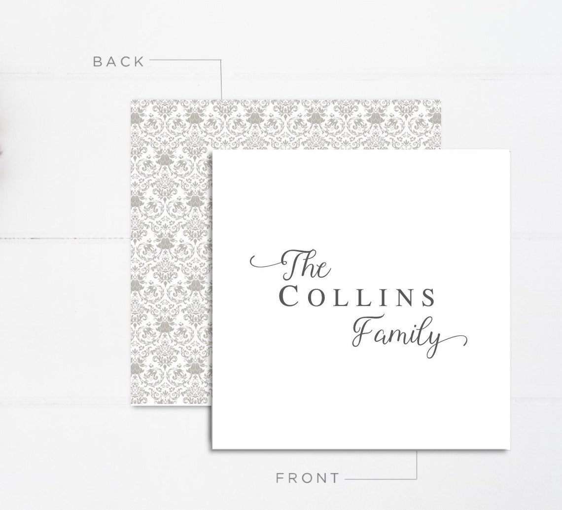 Monogrammed Calling Cards Personalized Calling Cards Etsy