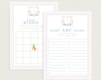 Bunny Baby Shower Games | Bunny Shower Games | Rabbit Baby Shower Invitation ADD-ON