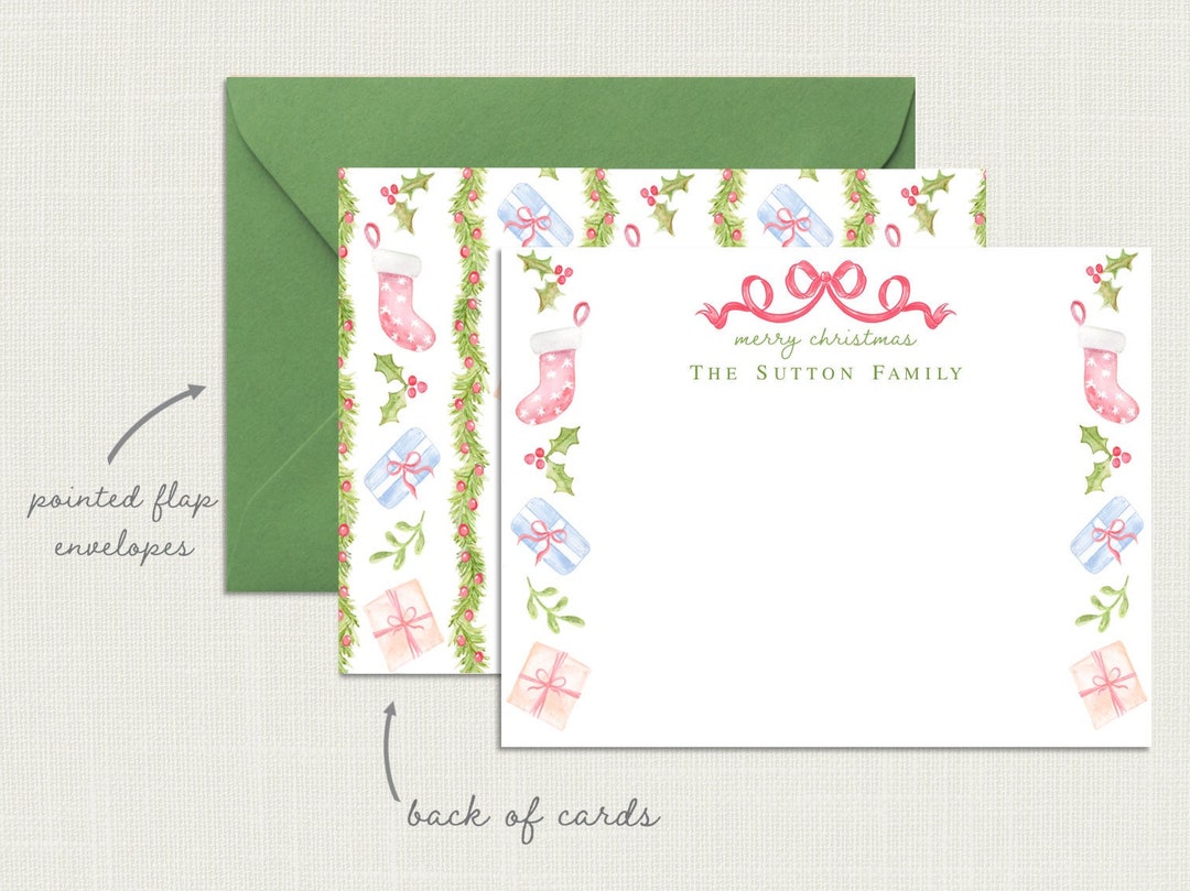 Personalized Christmas Stationery Personalized Christmas Stationary
